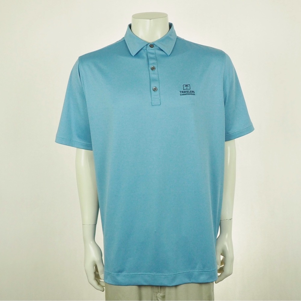 FootJoy FJ Golf Polo Shirt Mens Large Travelers Championship TPC River Highlands